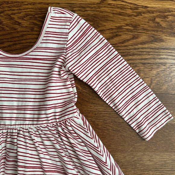 Size 5 Alice and Ames Striped Red and White Fit and Flare Dress - Picture 2 of 4